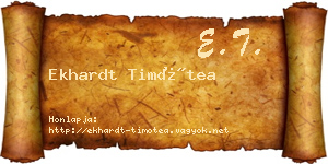 Ekhardt Timótea névjegykártya
